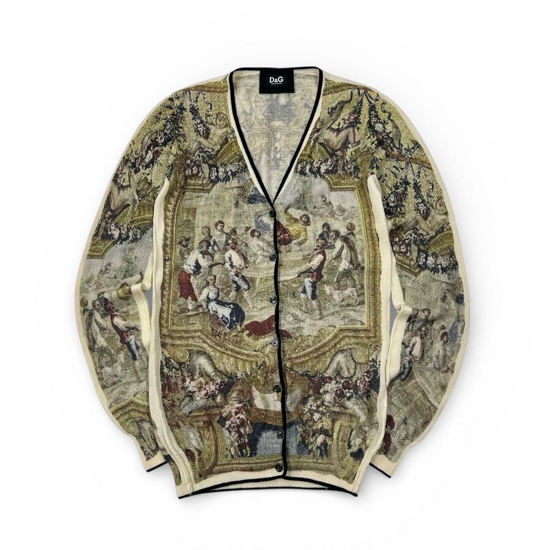 DOLCE&GABBANA 西洋絵画 ニットカーディガン DOLCE&GABBANA - ドルチェアンドガッバーナ DOLCE&GABBANA FXD65T