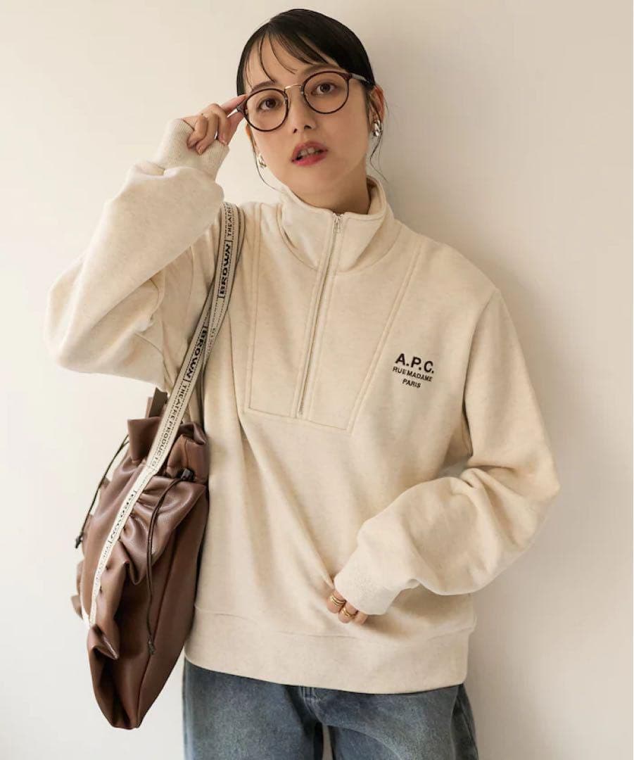 FREAK'S STORE .A.P.C. 別注TOP ハーフジップ スウェット - メルカリ