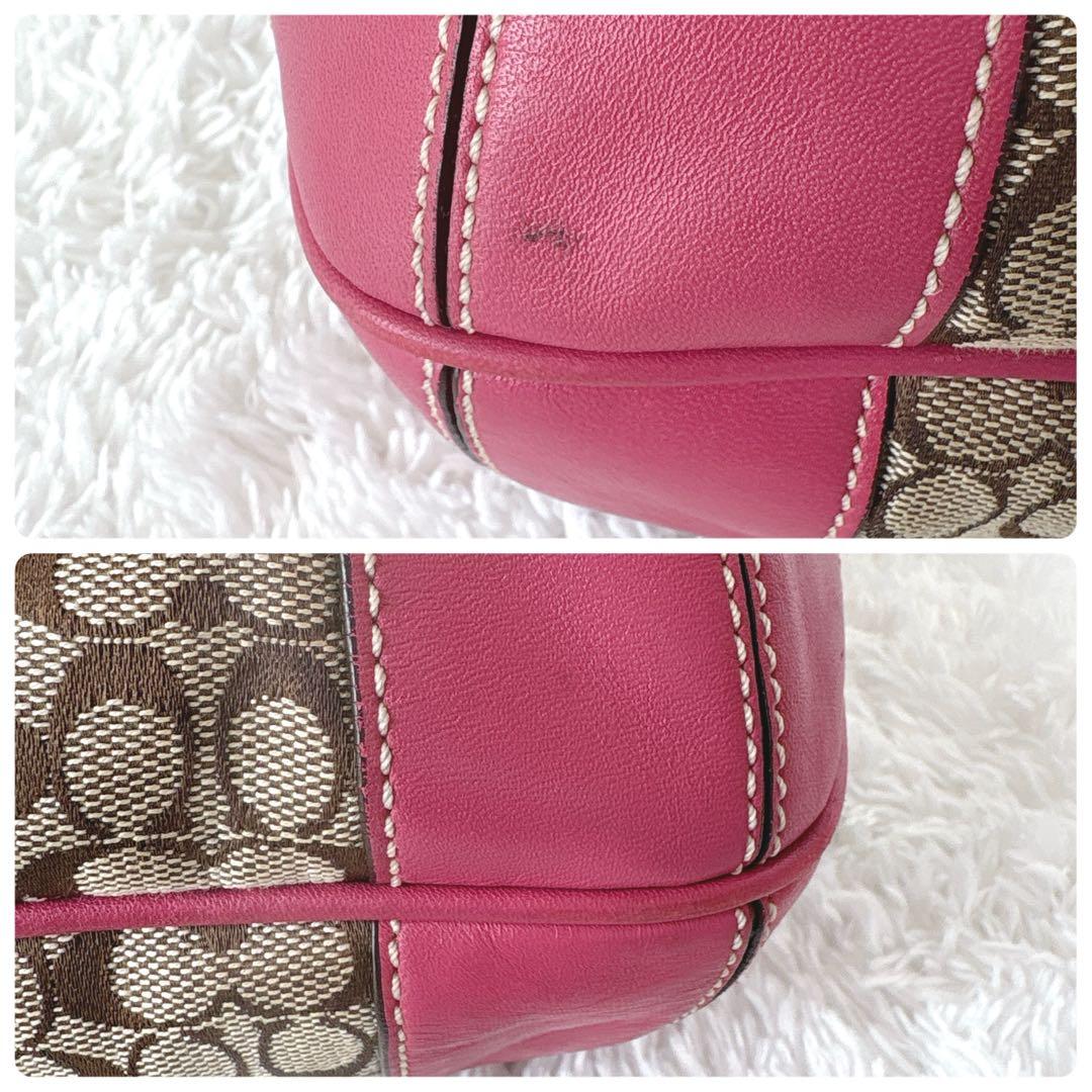 COACH One Shoulder Bag Hobo Elgo Pink