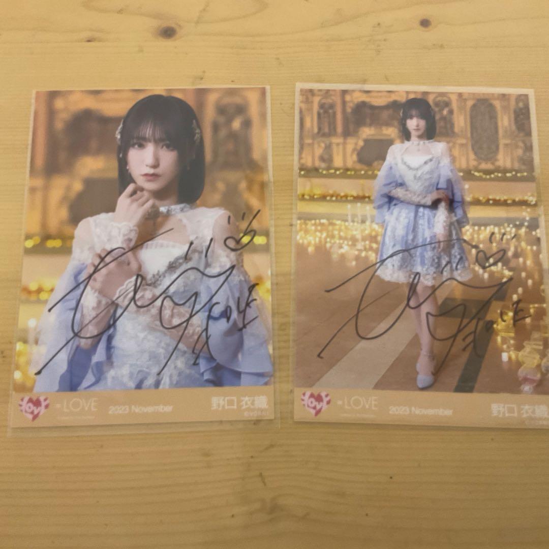 ゆ*。様 イコラブ直筆 生写真 ラストノートしか知らない 野口衣織