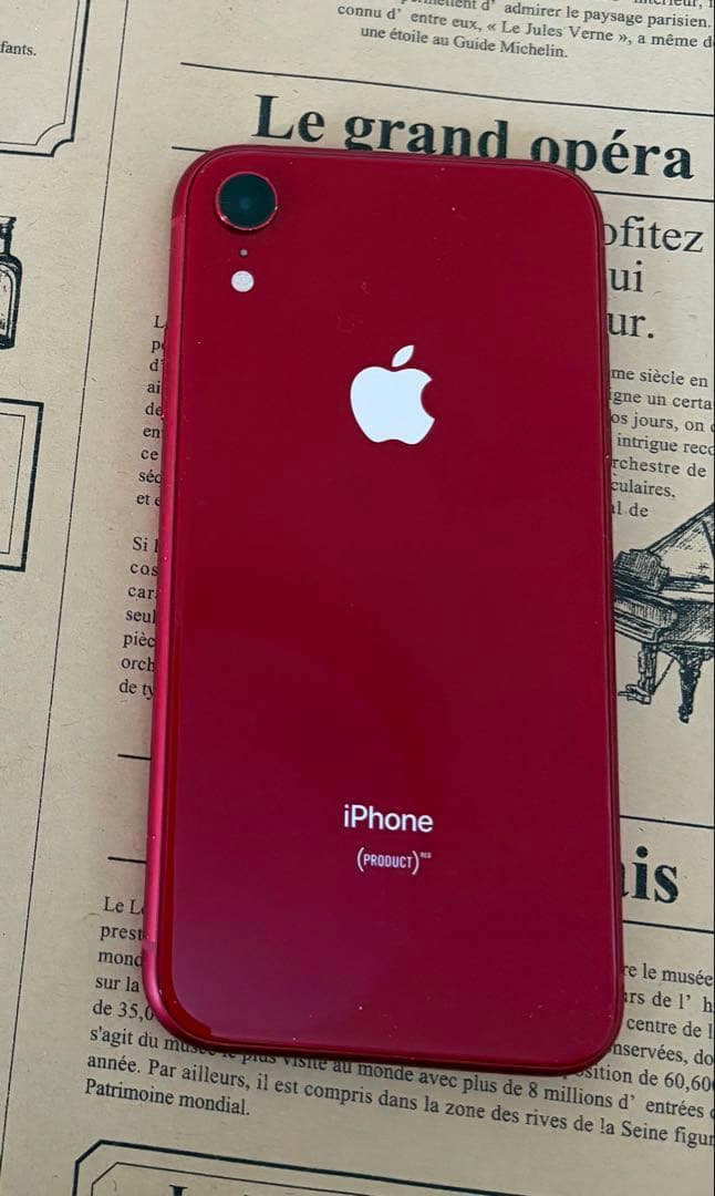 【わか】Apple iPhone XR RED Apple iPhone XR Product Red 64GB (Factory Unlocked) Good Condition