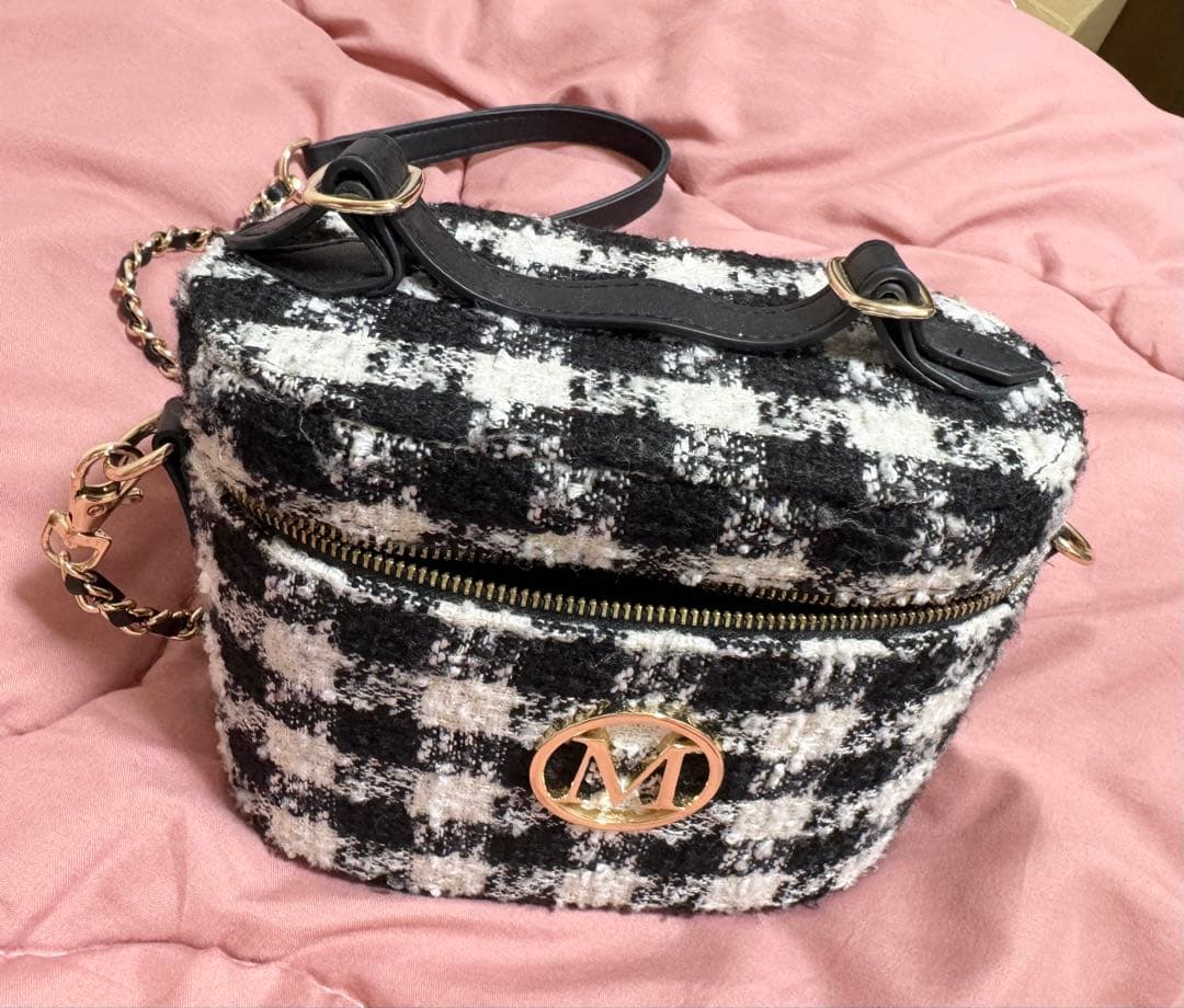 ミシェルマカロン michellMacaron ツイード バニティバッグ - メルカリ