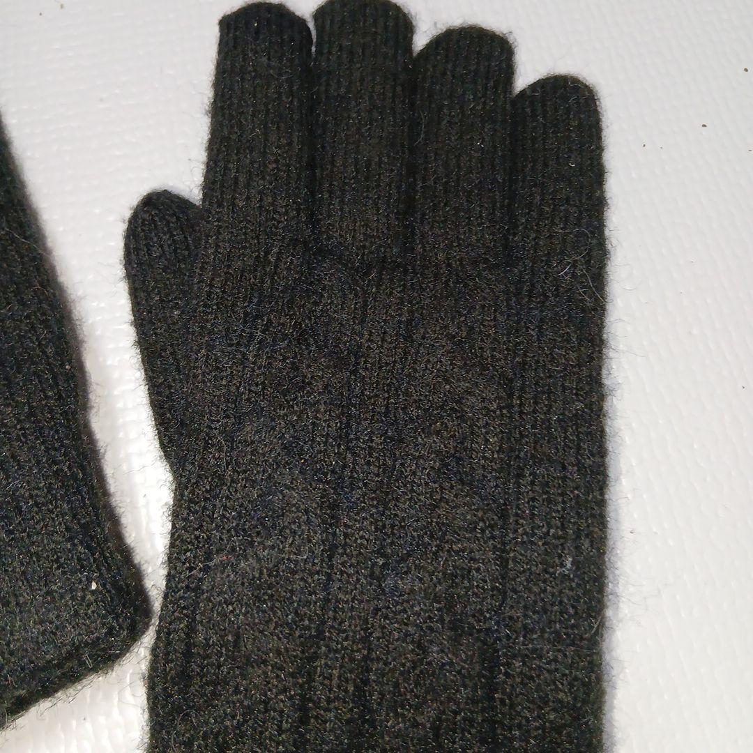 THREEPPY スリーピー リブ編み 手袋 ブラック - メルカリ