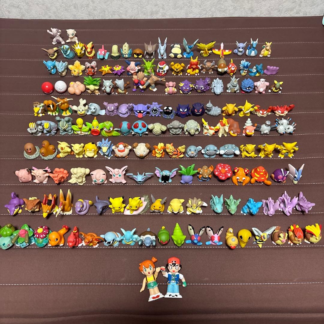 ポケモンキッズ　指人形　カントー コンプリート　初代151　ポケモン フィギュア 値下げ価格 ポケモン指人形 第一世代（カントー地方）No 1〜151の内の