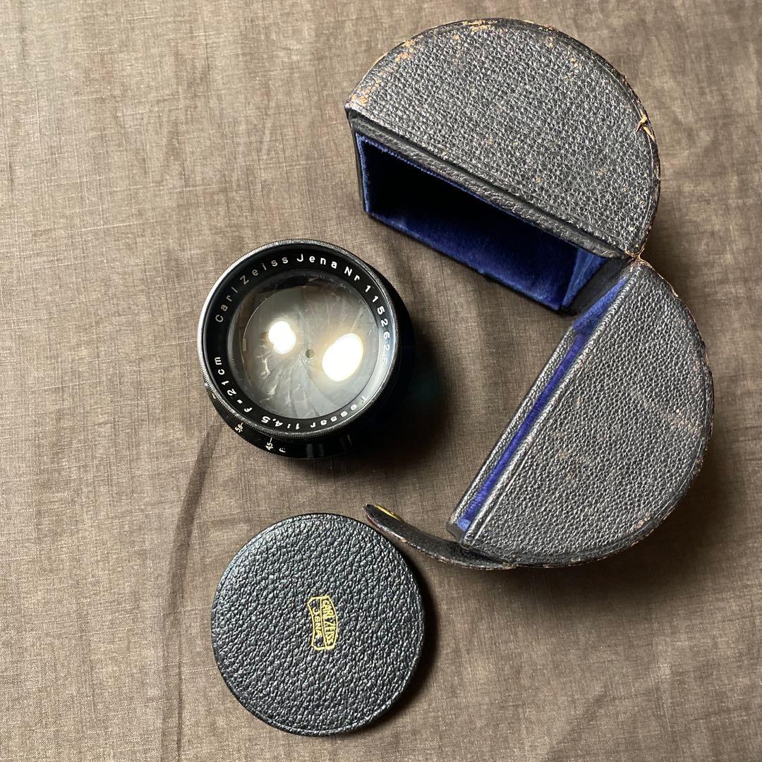 美品】カールツァイス イエナTessar 1:4.5 f=21cm大判レンズ