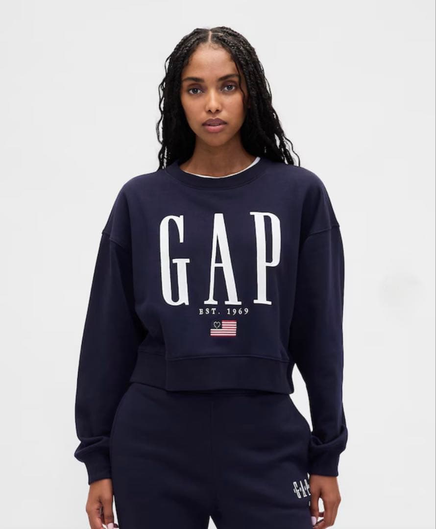 GAP ヴィンテージソフト オーバーサイズ GAPロゴスウェットシャツ XS セール】ヴィンテージソフト オーバーサイズ GAPロゴ スウェットシャツ
