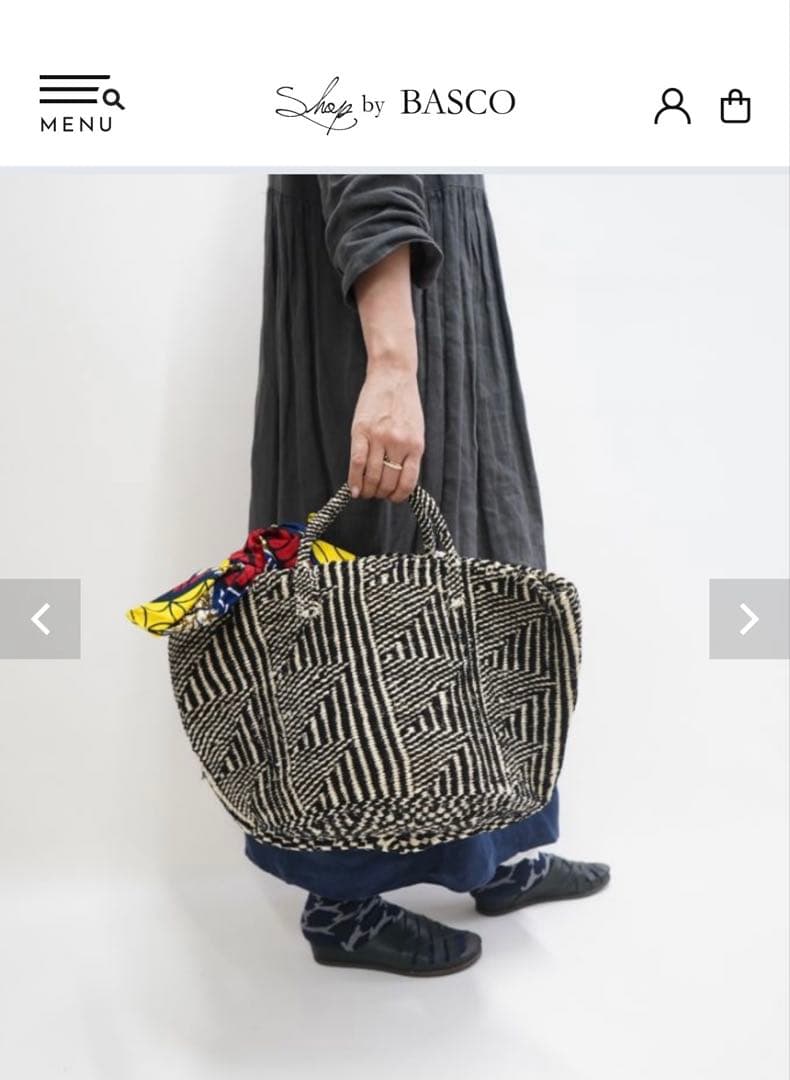 BASCO かごバッグ スカーフ付き