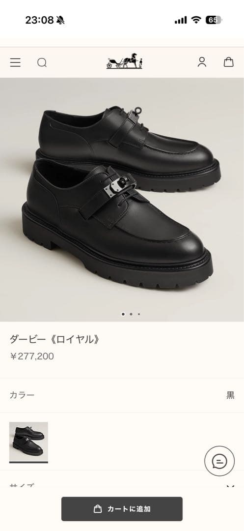 エルメス モカシン 《ダービー ロイヤル》 新品未使用 35 ケリー金具付