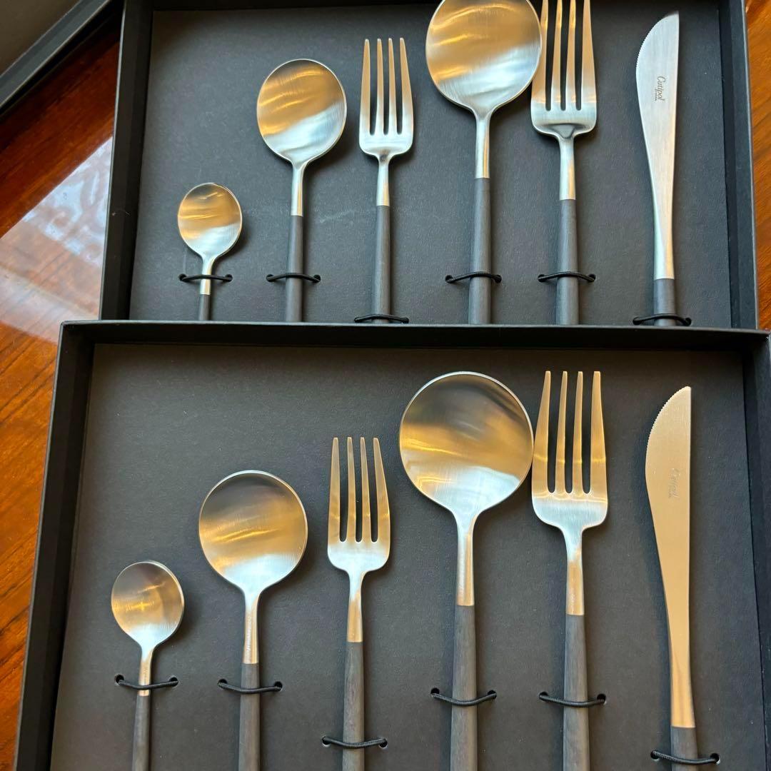 クチポール ゴアブラック（シルバー） カラトリー 12本セット GOA Black Silver [ ゴア ブラック シルバー ] | クチポール(Cutipol