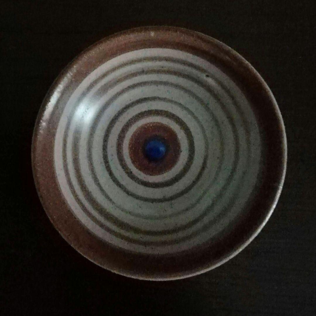 超レア 逸品 マジョリカ古窯 色絵輪線紋小皿 10客 明治期 時代箱付き