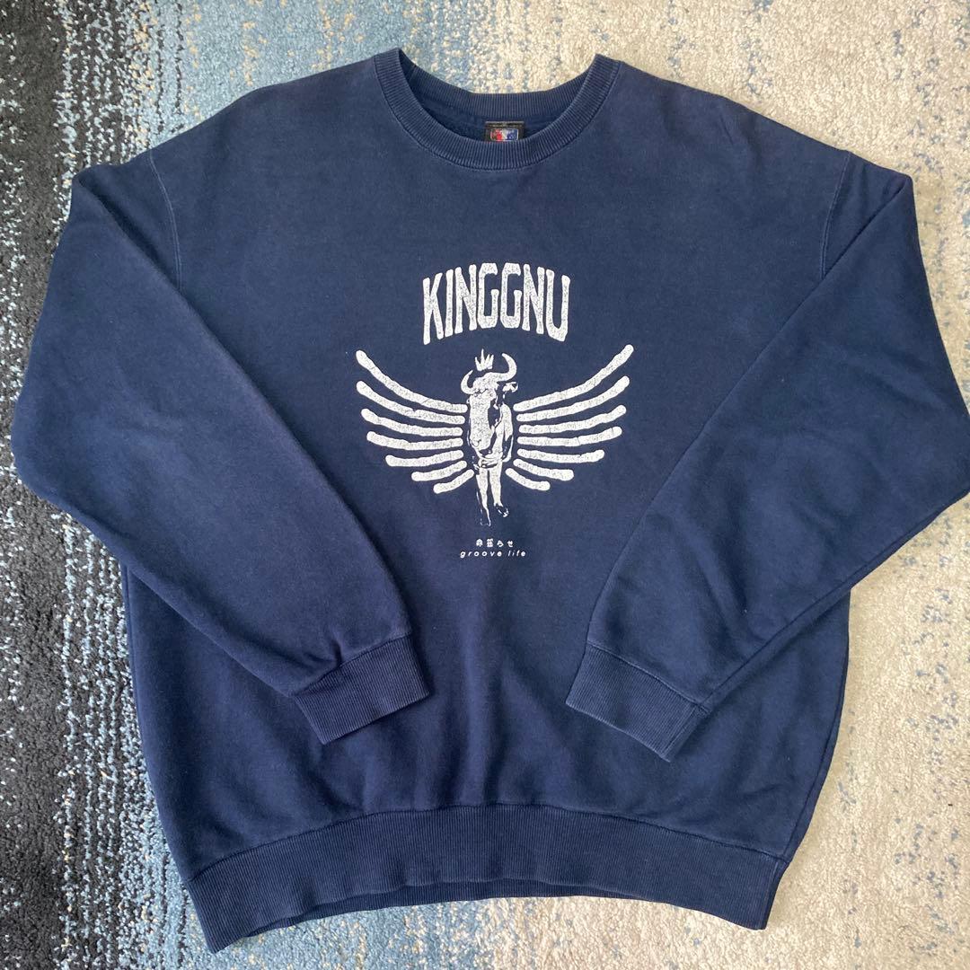 king gnu スウェット ネイビー 常田大希 飛行艇 ceremony - メルカリ