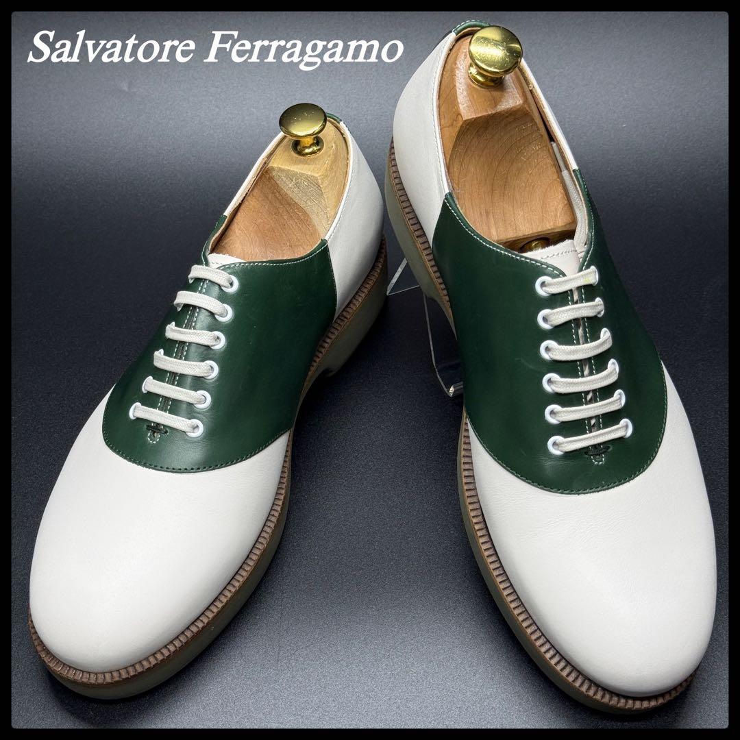 【未使用に近い】 Salvatore Ferragamo サドルシューズ 革靴 未使用に近い】 Salvatore Ferragamo サドルシューズ 革靴 中古・古着