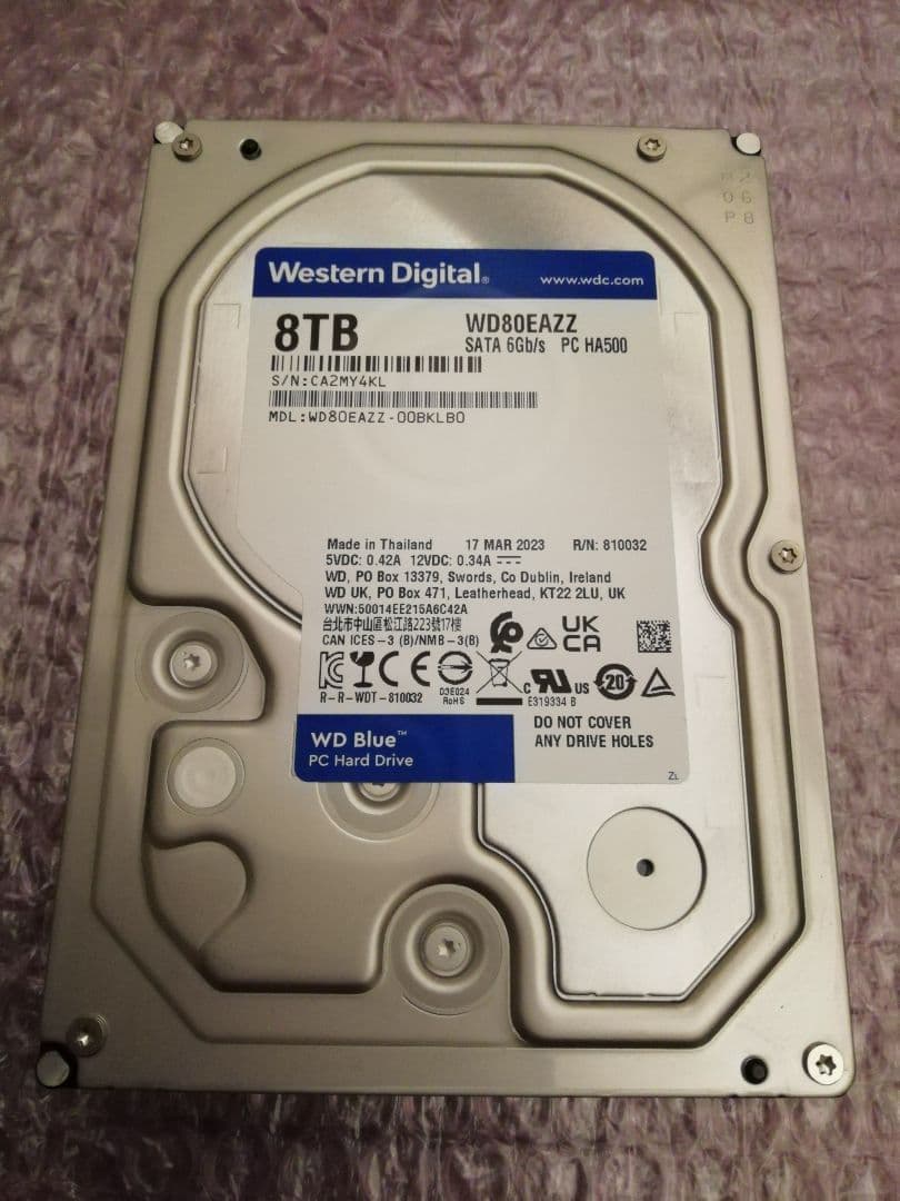 内蔵型ハードディスクドライブ Western Digital WD80EAZZ 8TB HDD Amazon | WD80EAAZ [WD Blue（8TB 3.5インチ SATA 6G 5640rpm 256MB