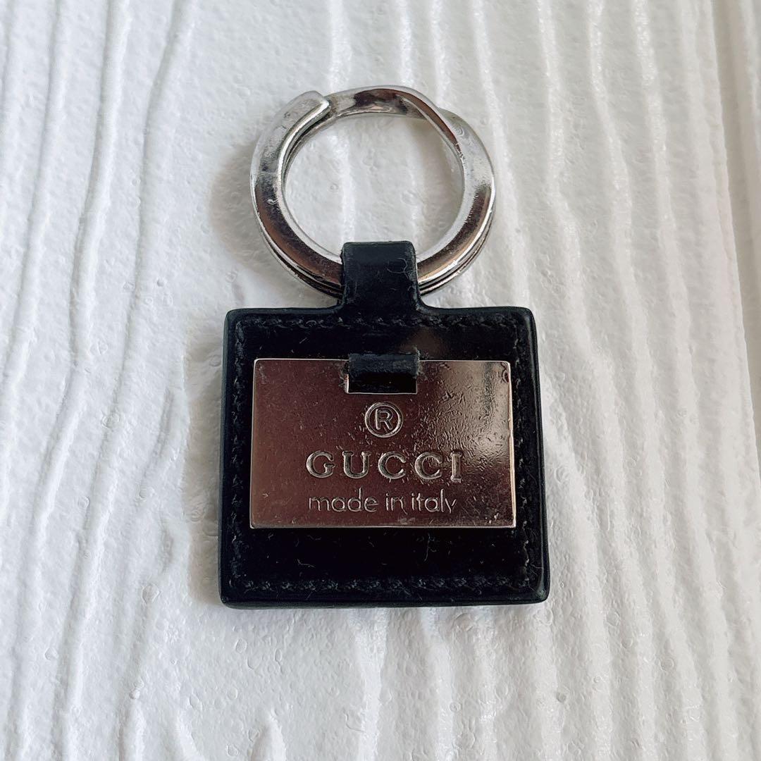 正規品】GUCCI グッチ ロゴ プレート キーリング キーホルダー