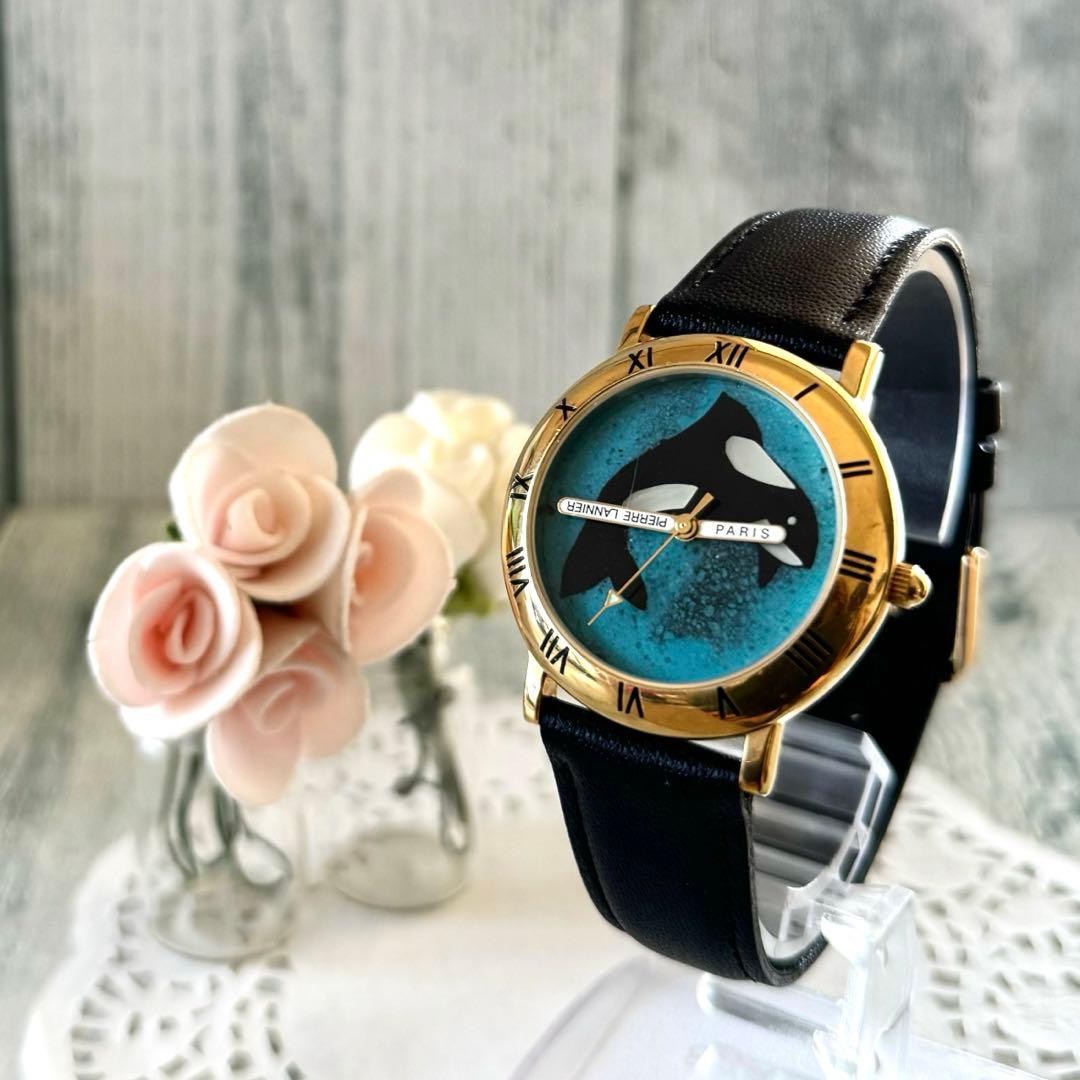 電池交換済】Pierre Lannier ピエールラニエ 腕時計 シャチ - メルカリ