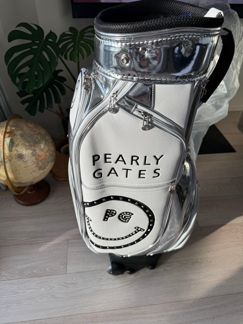 PEARLY GATES キャディバッグ ホワイト/シルバー - メルカリ
