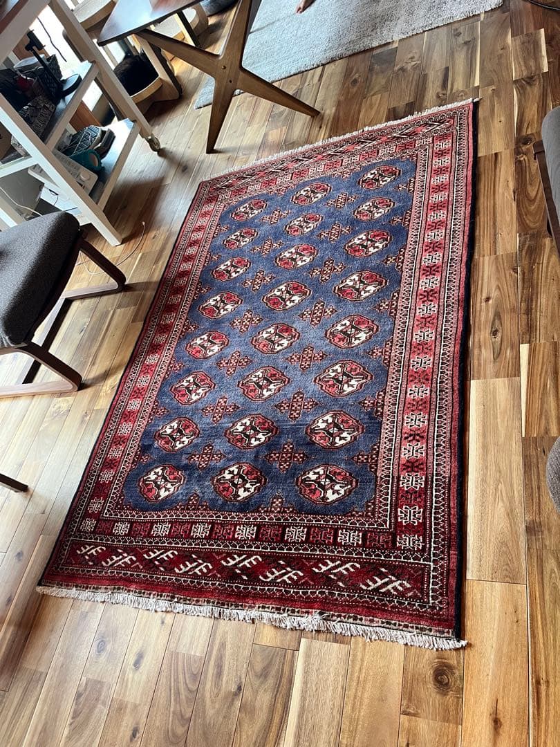 ペルシャ絨毯　バルーチ手織り　アンティーク 185✖️122 ウール ペルシャ手織り絨毯 ウール 玄関マット バルーチ 68×82cm – Persiadirect