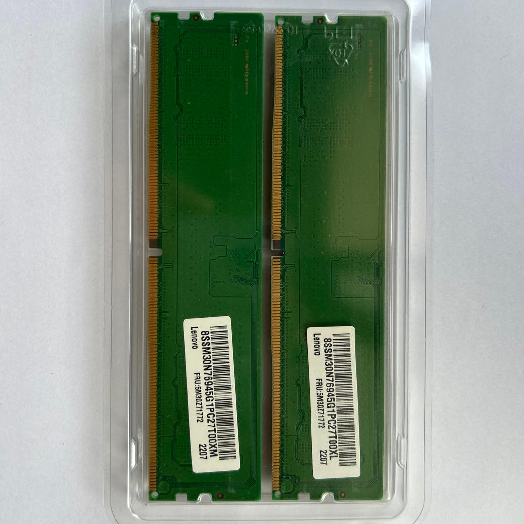 ディスクトップ用メモリー DDR5-4800 8GB x 2枚 SAMSUNG製