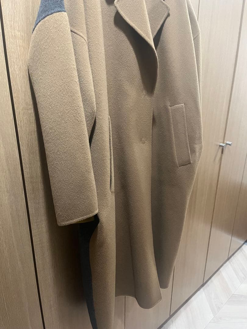 再値下げ】LECIELBLUEルシェルブルーバイカラーコート36 - メルカリ