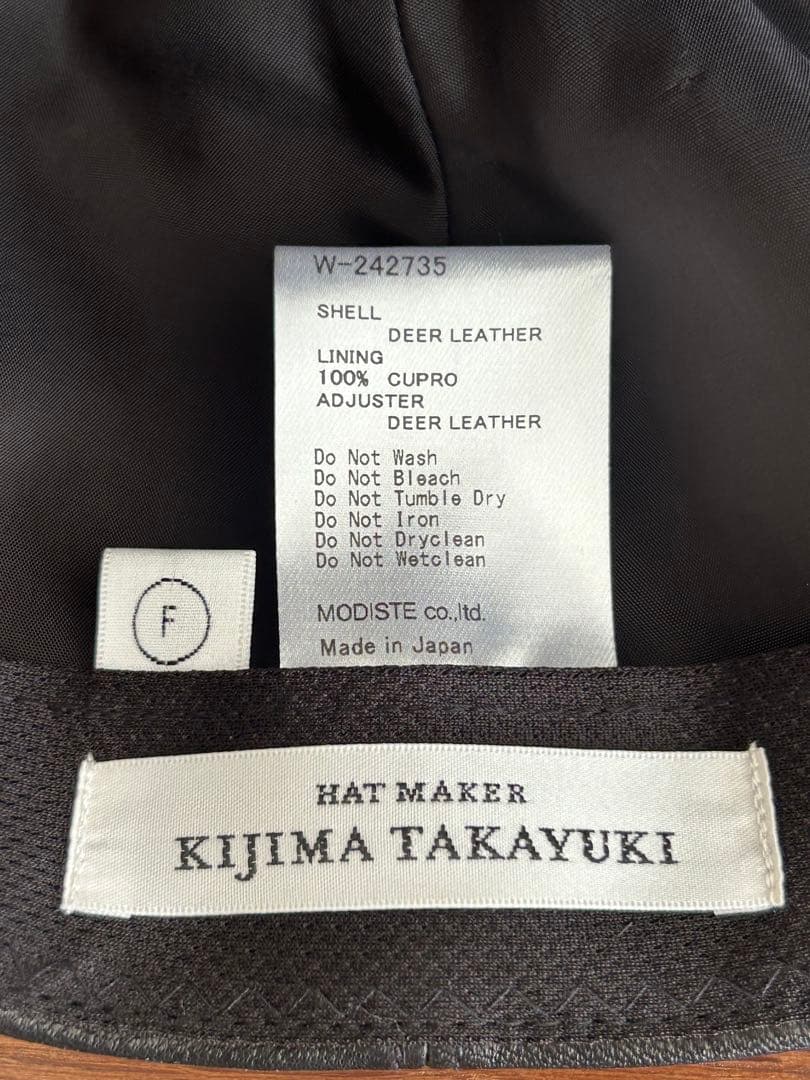 KIJIMA TAKAYUKI W-242735 キャップ/FREE/レザー - メルカリ