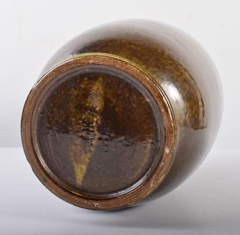 中国 雍正年製款 茶葉末釉 窯変瓶 唐木台・時代箱付 G R4191B - メルカリ