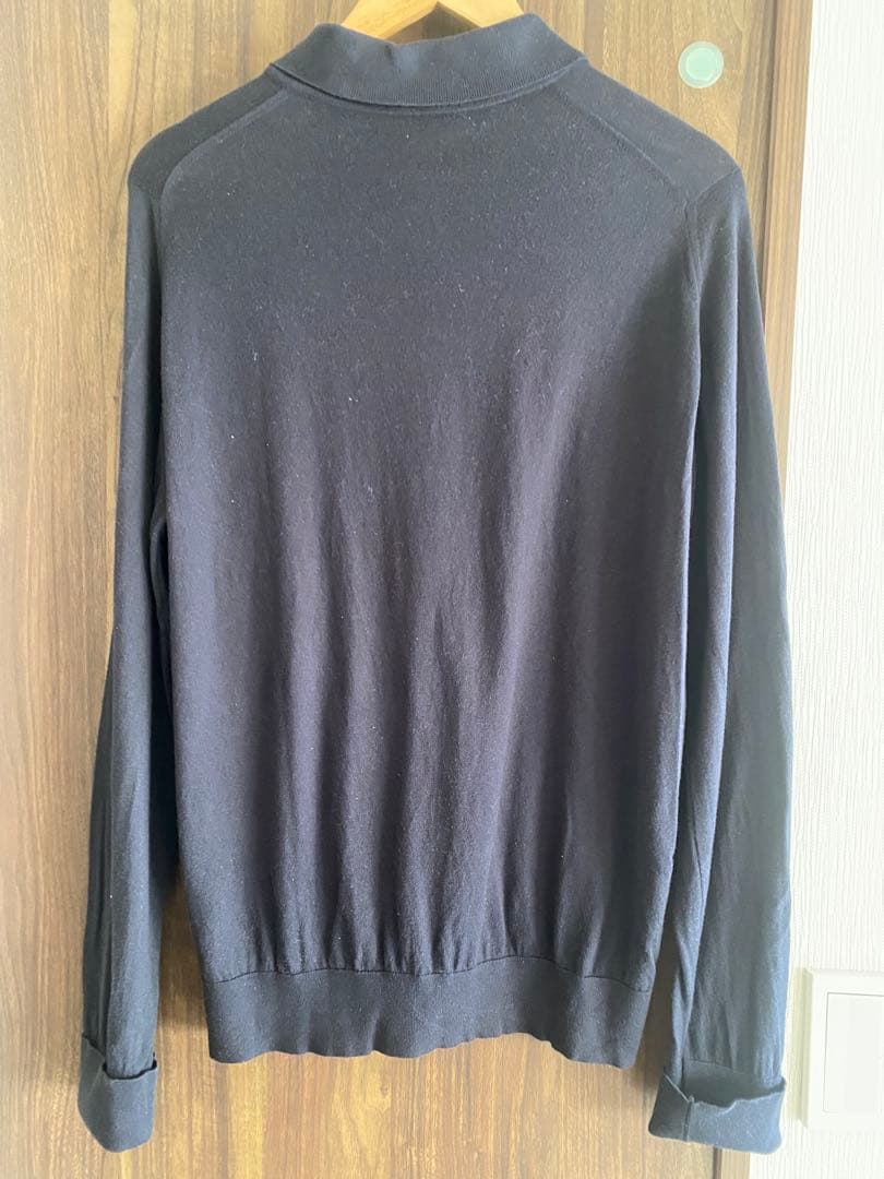 ジョンスメドレーシーアイランドコットンニットポロfinchley ネイビー