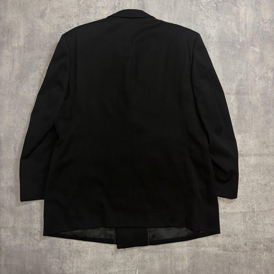 極美品 ダブルブレスト セットアップスーツ 黒 毛 アジャスター タック