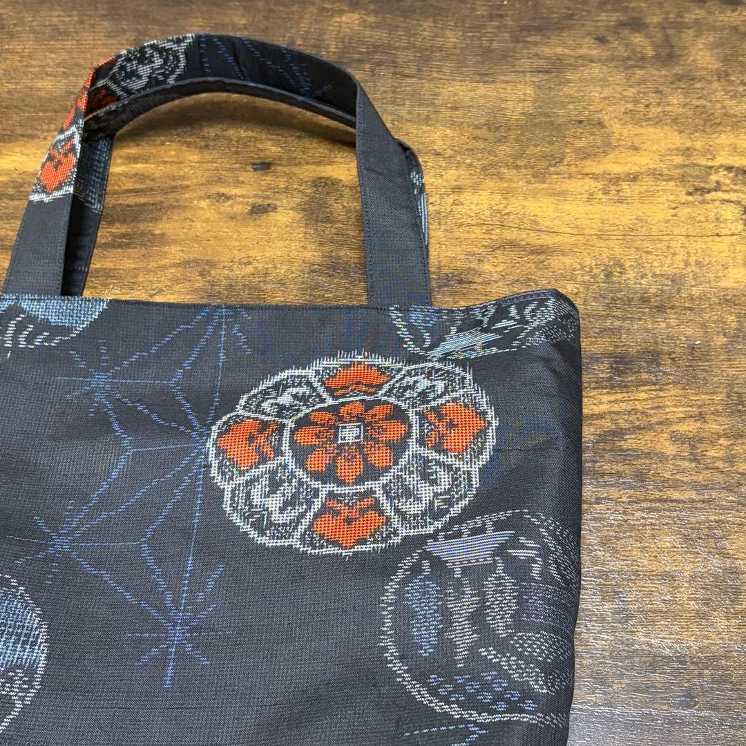 D-830再販 ハンドメイド 大島紬 着物リメイク 和柄 トートバッグ
