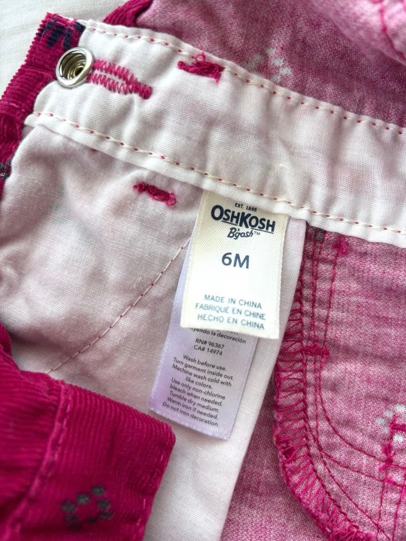 Oshkosh オシュコシュ オーバーオール 花柄 ピンク - メルカリ