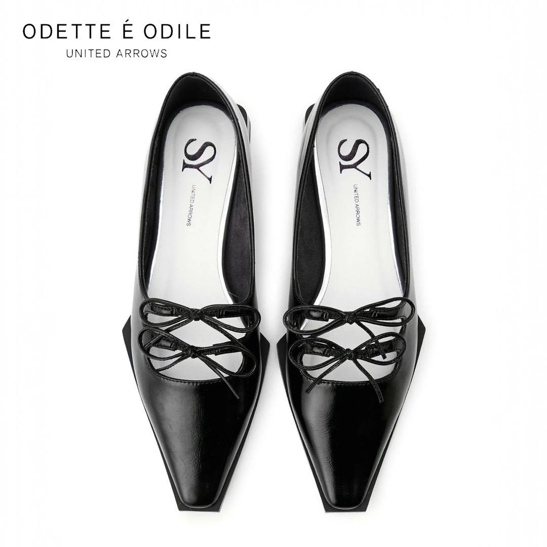 箱付き新品 SY UNITED ARROWS ダブルリボンピース フラット SY UNITED ARROWS（シー ユナイテッドアローズ） パンプス 「SY
