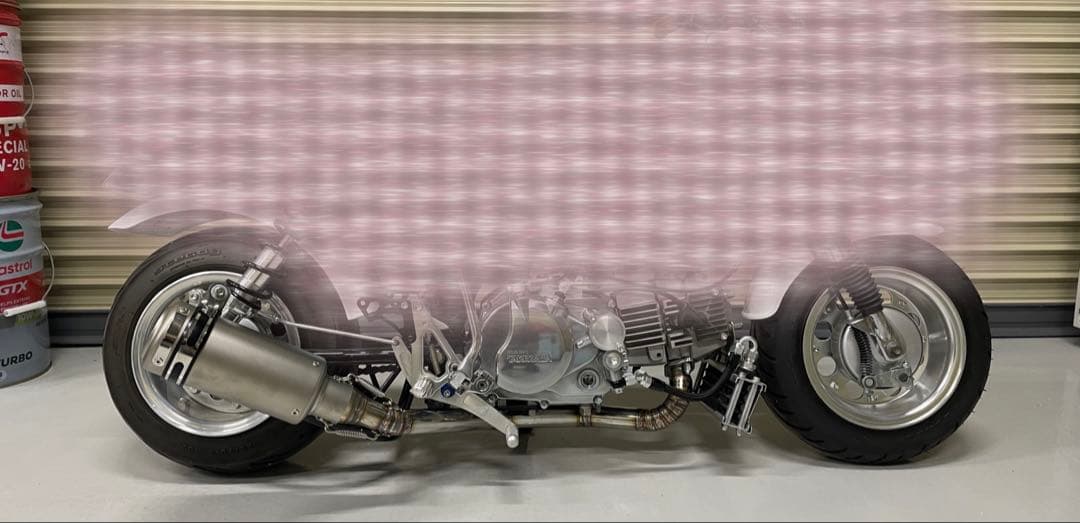 モンキー ゴリラ ワンオフマフラー ステンレス 車高短用 バック