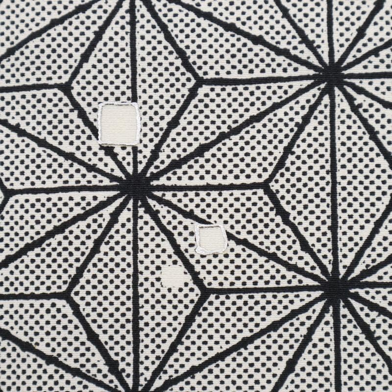 《長尺■訪問着◆大小麻の葉染分け■作家落款有■白黒◆袷正絹着物◆SB11-8》