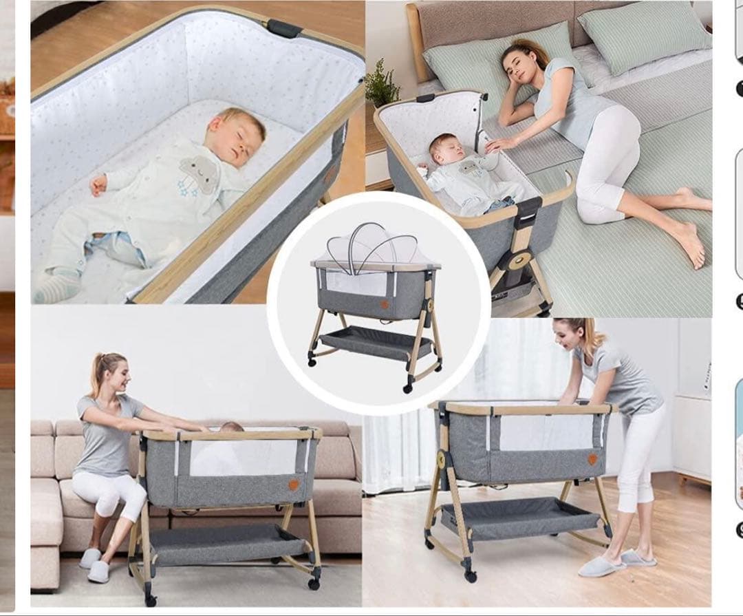 HZDMJ ベッドサイドベッド グレー 付属品未使用 - メルカリ