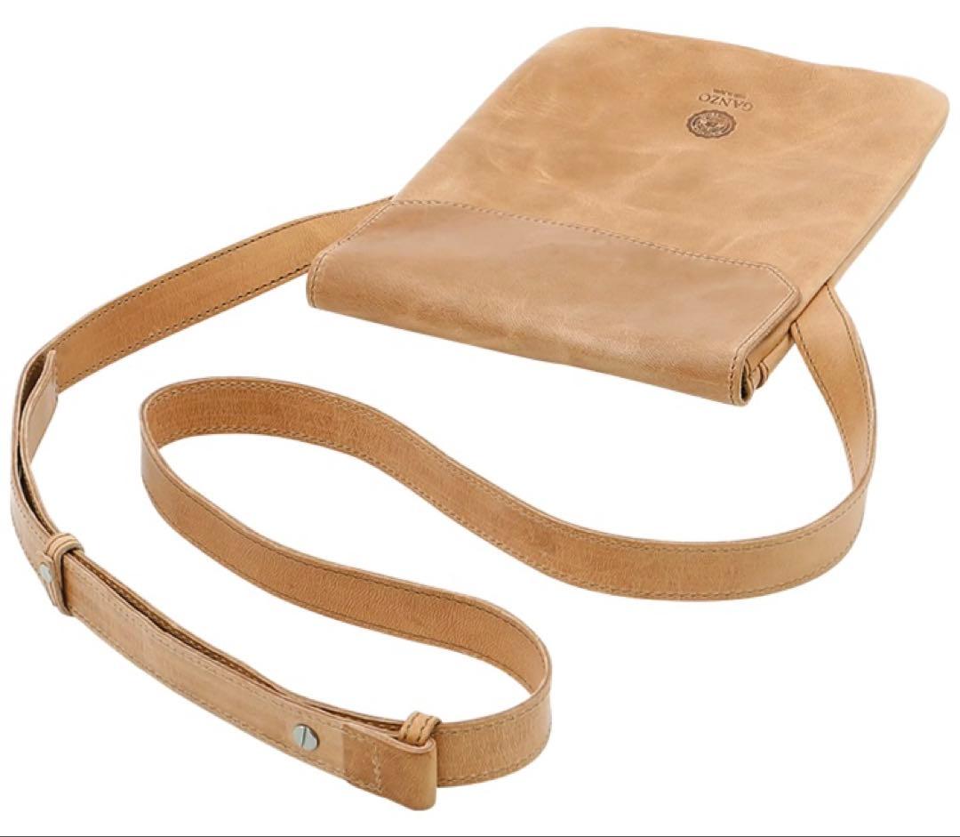 美品 GANZO ガンゾ SACCHETTO4 サケット4 サコッシュ レザ モダンな