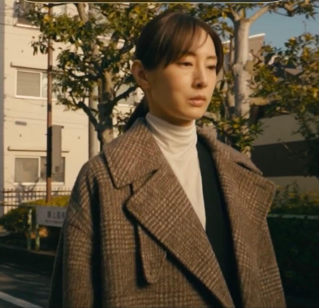 北川景子着用＊スピック＆スパン＊Wスライバーチェックハーフコート