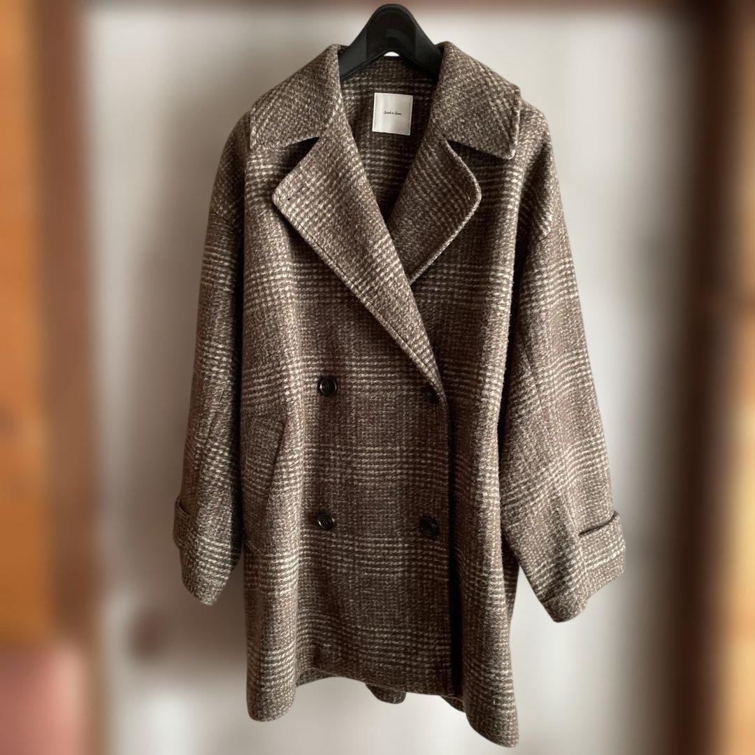 北川景子着用＊スピック＆スパン＊Wスライバーチェックハーフコート