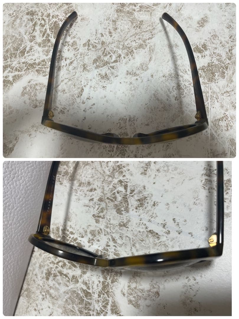 正規品 美品 プラダ べっこう調 デカサングラス SPR06R-F ブラウン