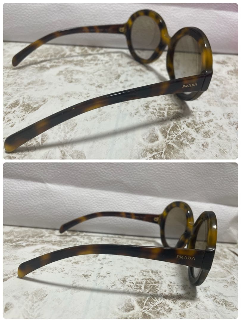 正規品 美品 プラダ べっこう調 デカサングラス SPR06R-F ブラウン