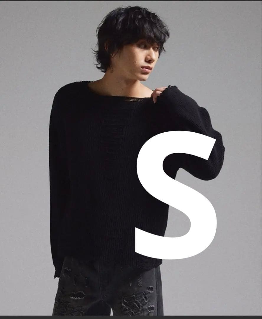 【Grancy Pierced Damage Knit Sサイズ】 GRANCY セーター ニット 「GRANCY」Pierced Damage Knit / ピアス