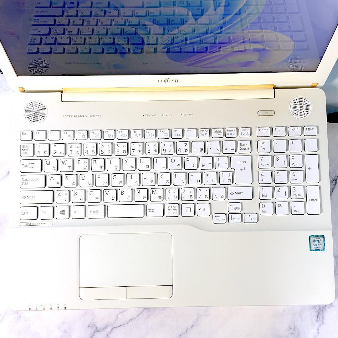 美品☆Corei7・8GB・SSD・MSOffice付 ホワイト ノートパソコン - メルカリ