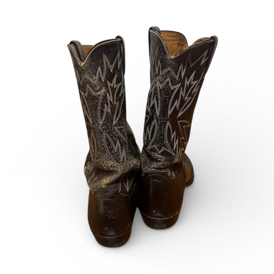 s*3様 1970s \"Justin\" ヴィンテージ ウエスタンブーツ ブラウン