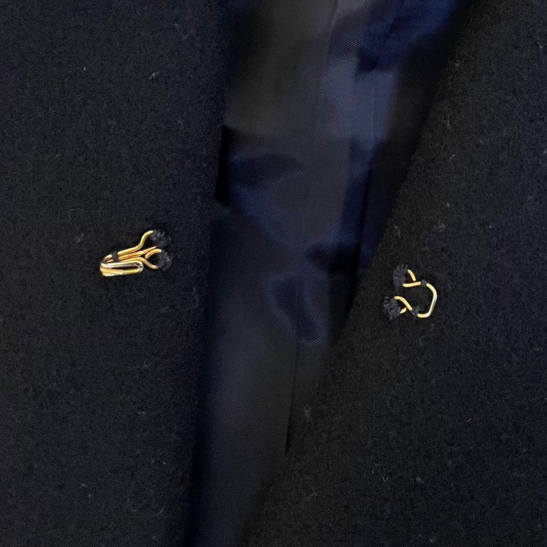 エリン】ELIN✨美品✨フディーコート ケープコート ネイビー ウール100