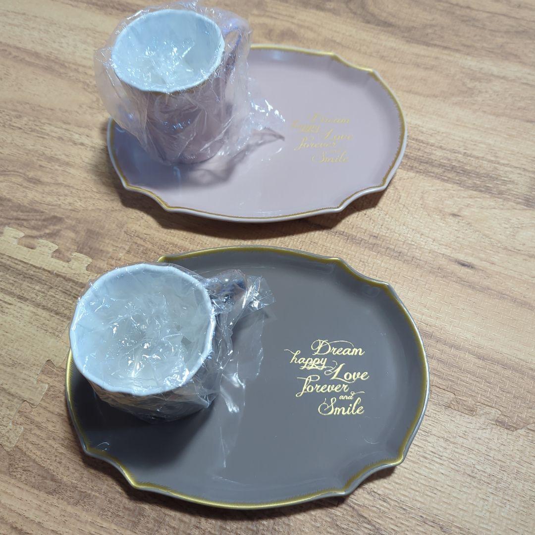 DEUXMERCI マグカップとプレートペアセット ピンク グレー - メルカリ