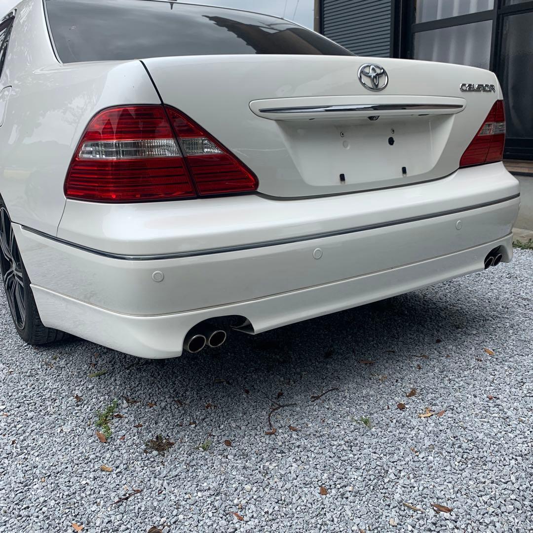 トヨタ セルシオ 30 31 純正リアバンパーハーフエアロ付き 加工品 中古
