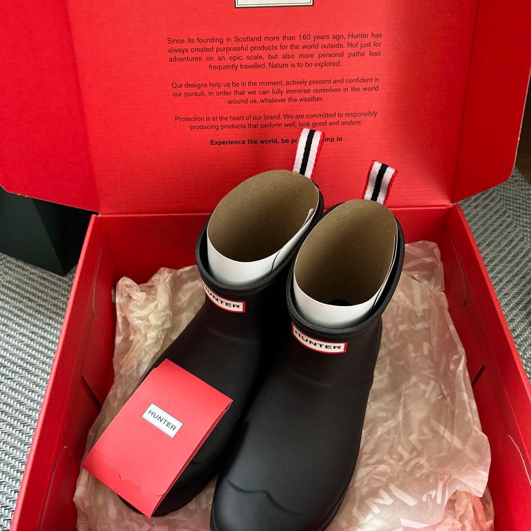 新品★HUNTER レディース オリジナル プレイ ショートブーツ ブラック ハンター HUNTER レディース オリジナル プレイ ショートブーツ レイン