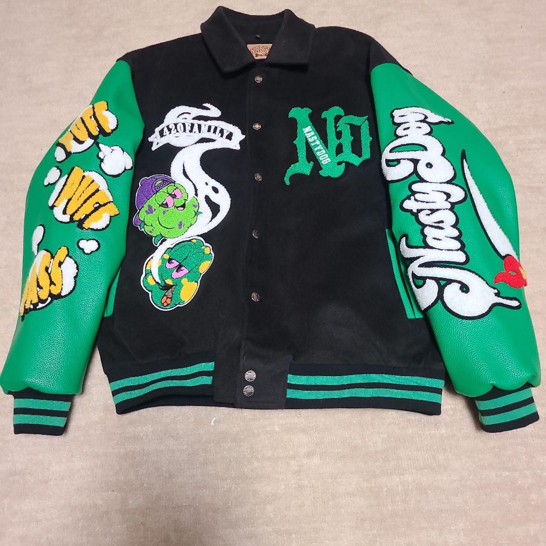 Nasty Dog ナスティードッグ　スタジャン L ブラック/グリーン Nasty Dog ナスティードッグ スタジャン L ブラック/グリーン - メルカリ