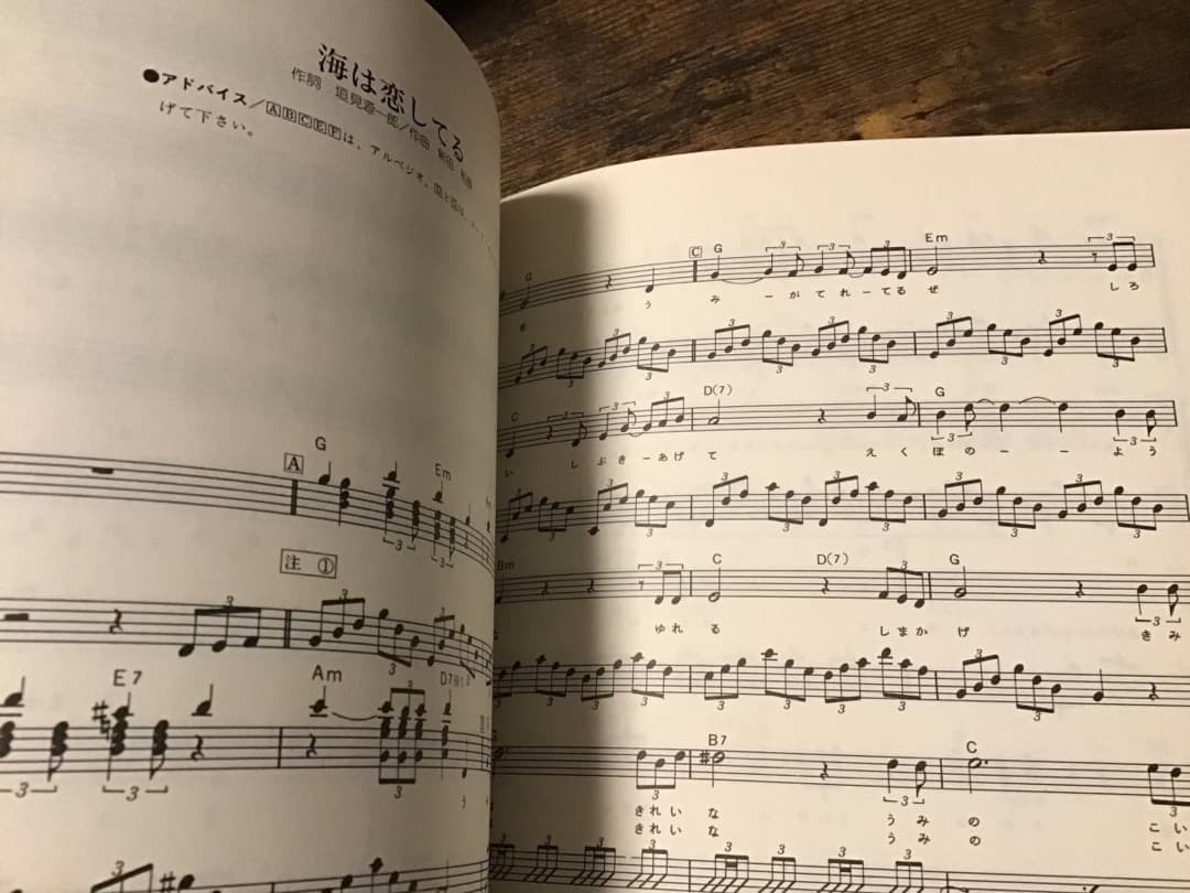 S/楽譜/加瀬邦彦とワイルドワンズ/ON THE BEACH/ギター弾き語り