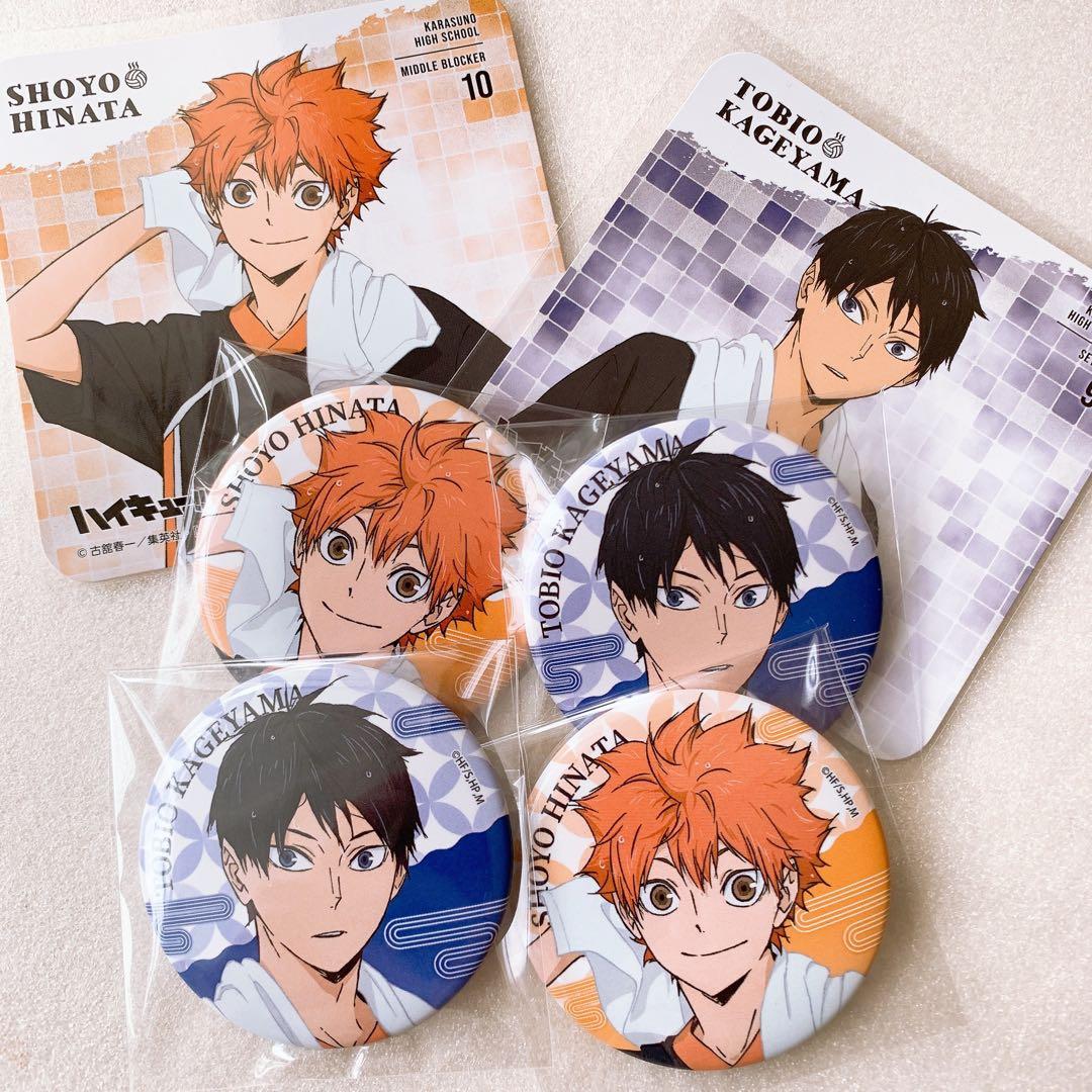 ハイキュー 極楽湯 日向翔陽 影山飛雄 缶バッジ 特典 コースター お