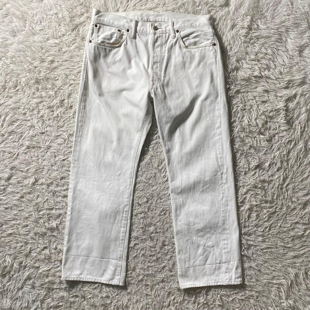 美品】ダブルアールエル デニムパンツ ストレートレッグ ロゴ刺繍 33