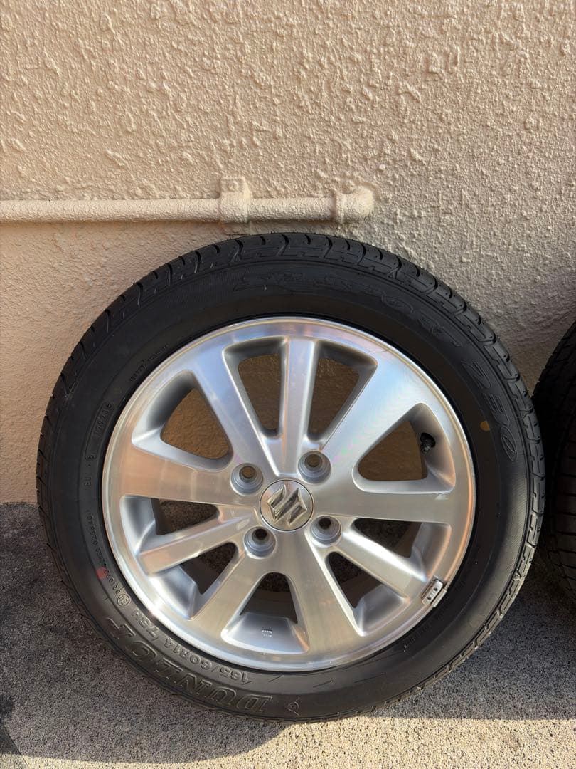 送料込・新車外し】②エブリイワゴン da17w 純正タイヤ - メルカリ